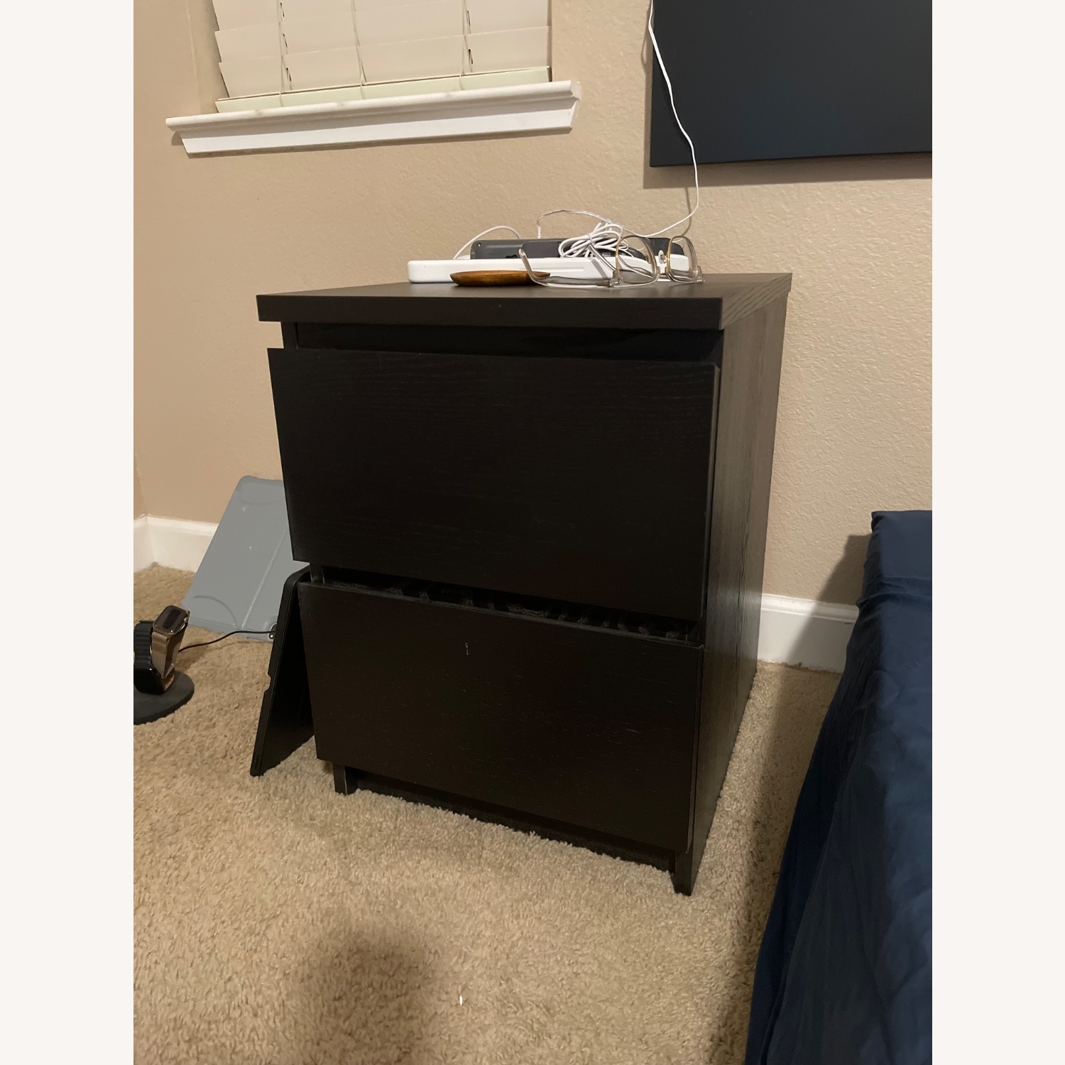 IKEA Black Wool Blend Nightstands - image-3