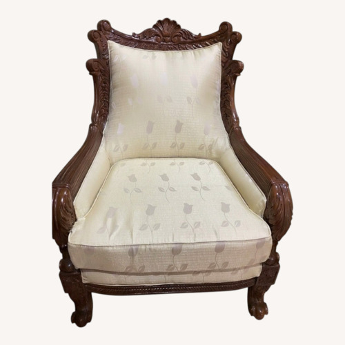 Used Vintage/Antique Yellow Fabric Armchair for sale on AptDeco