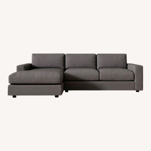 Used West Elm Urban Dark Gray 2 Piece Sectional for sale on AptDeco