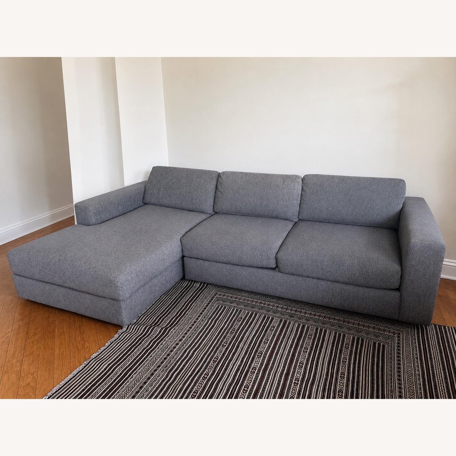 West Elm Urban Dark Gray 2 Piece Sectional - image-1
