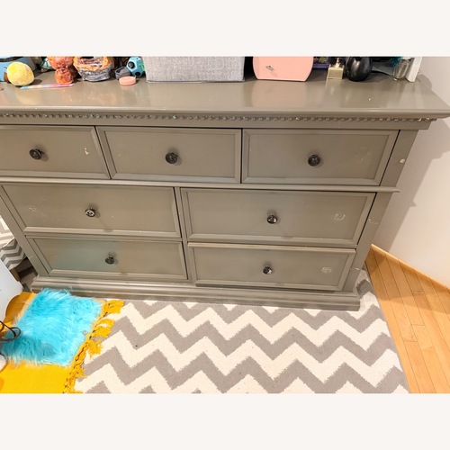 Used Light Gray Wood Dresser for sale on AptDeco