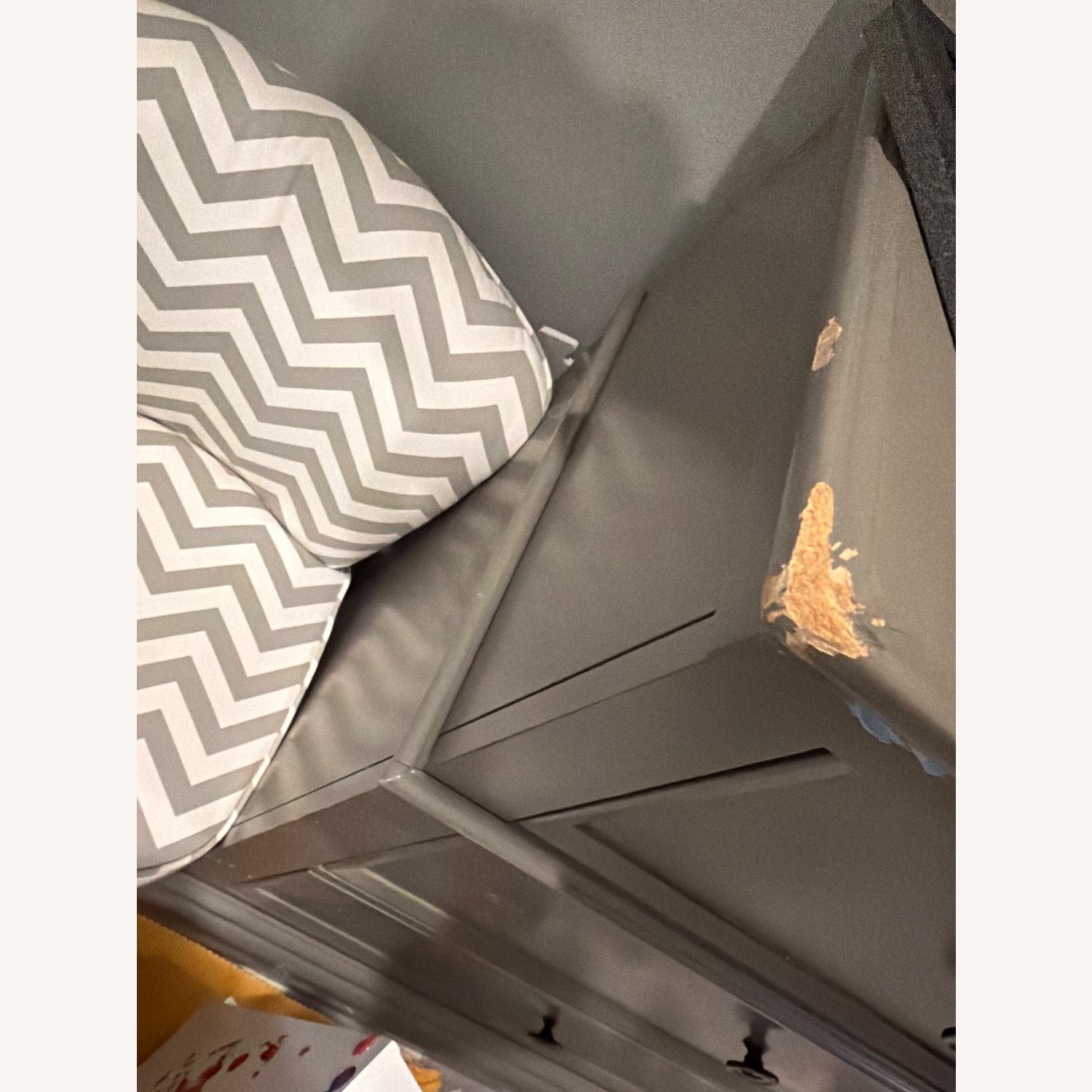 Light Gray Wood Dresser - image-2