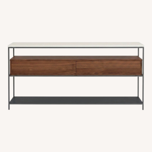 Used Room & Board Williams Natural Glass Side Table for sale on AptDeco