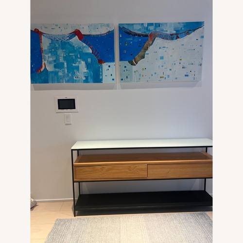Used Room & Board Williams Natural Glass Side Table for sale on AptDeco