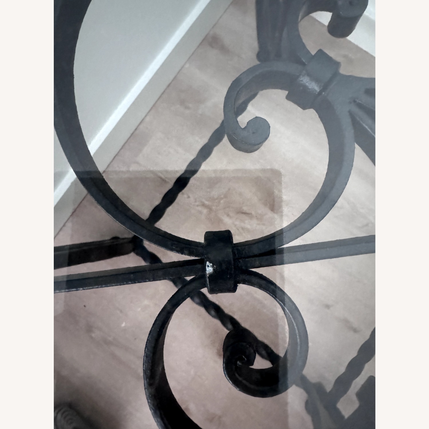 Iron and Glass Side Table - image-4