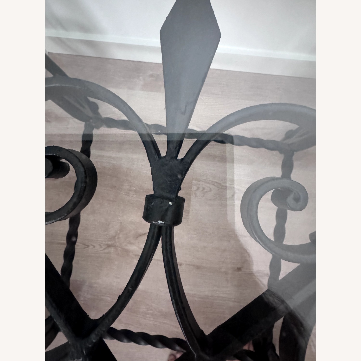 Iron and Glass Side Table - image-1