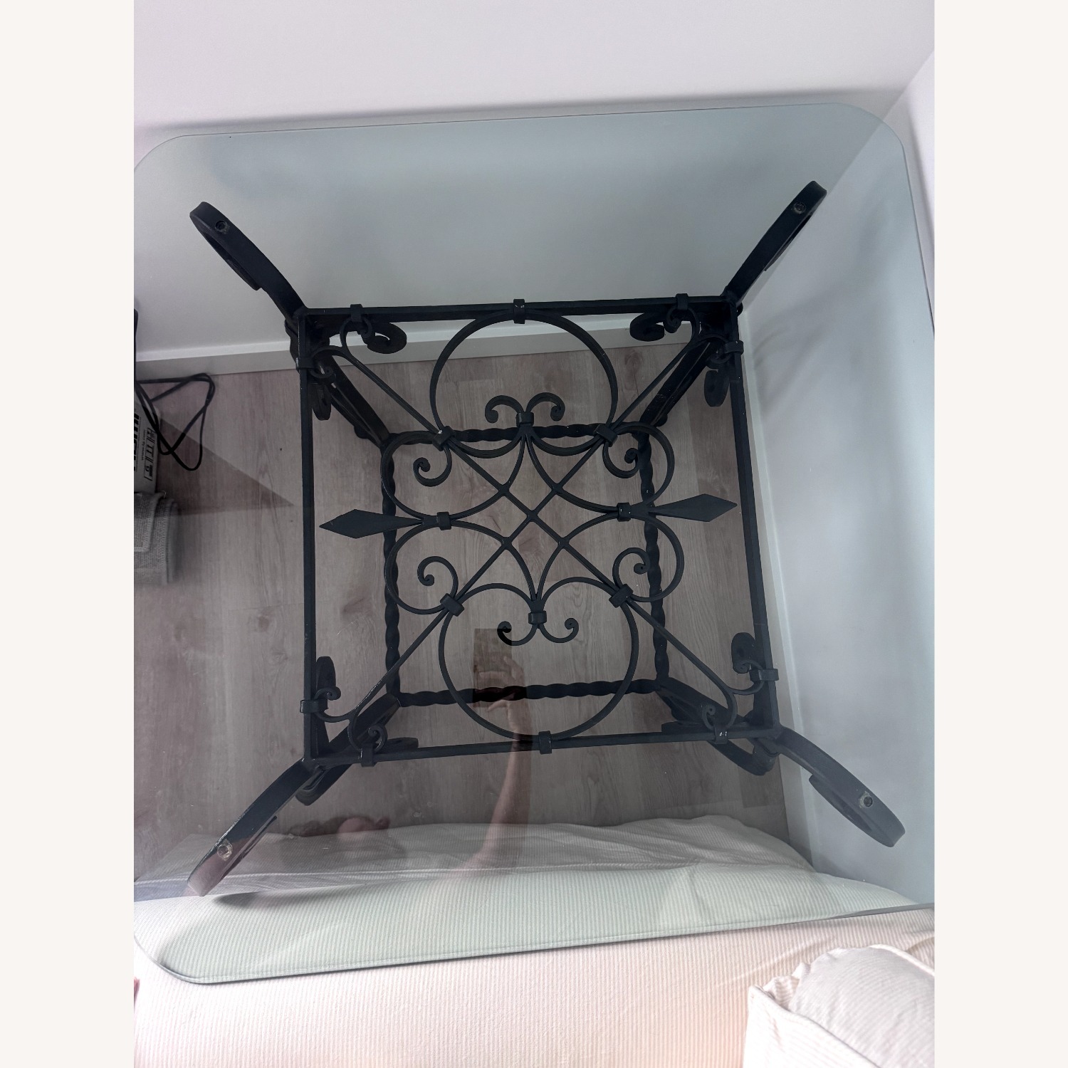 Iron and Glass Side Table - image-3