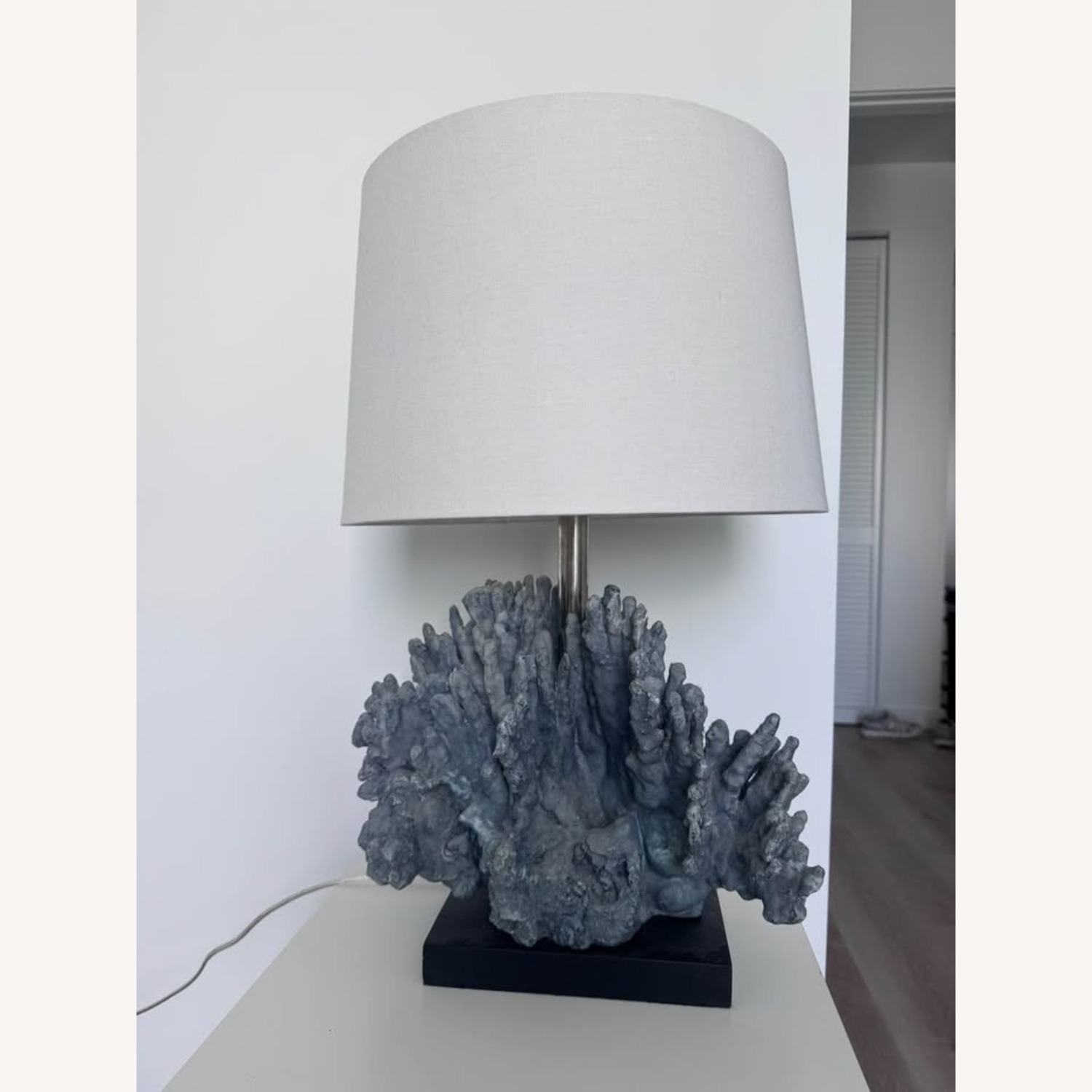 Blue Faux Coral Table Lamp - image-3