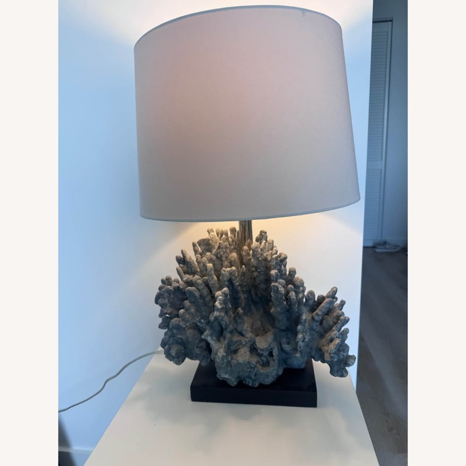 Blue Faux Coral Table Lamp - image-1