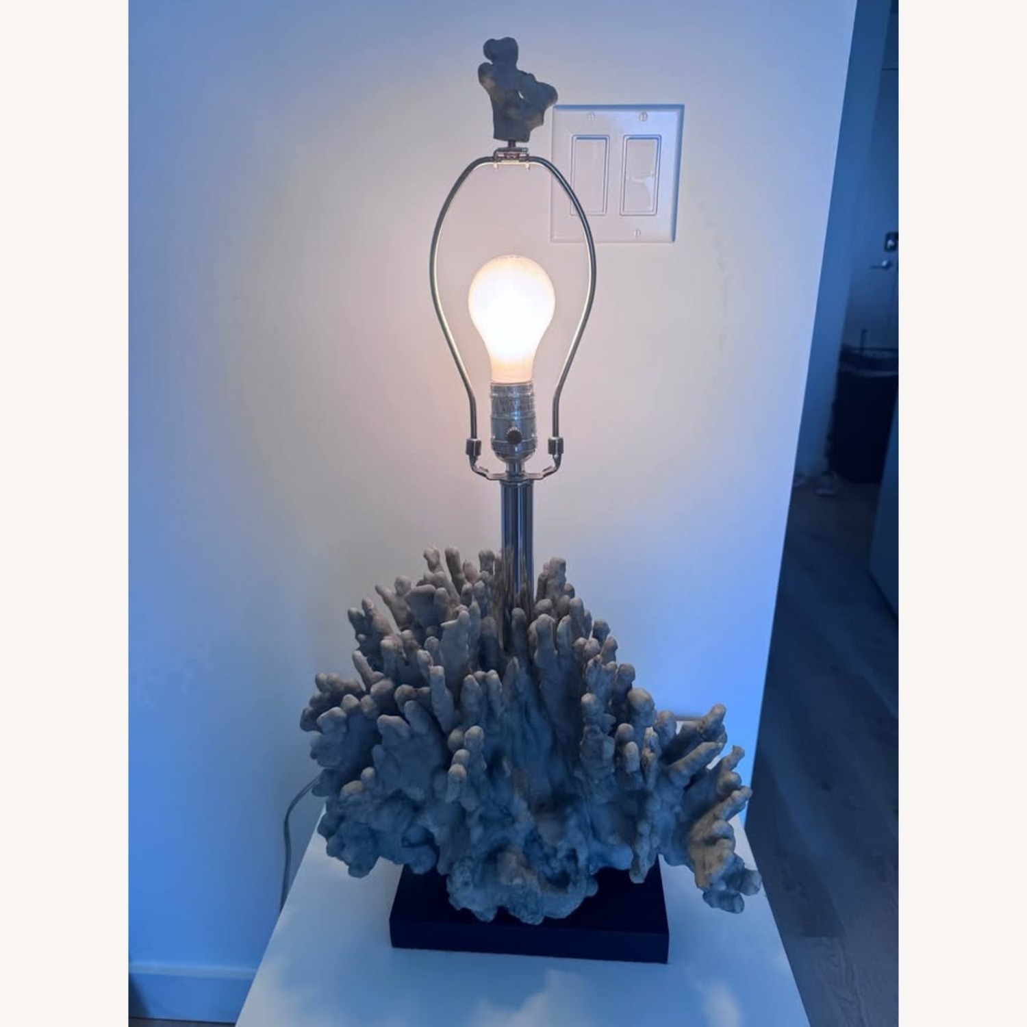 Light Gray Faux Coral Table Lamp - image-3