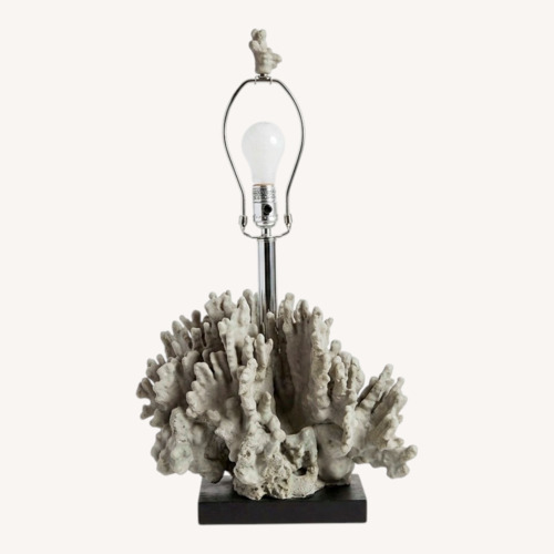 Used Light Gray Faux Coral Table Lamp for sale on AptDeco