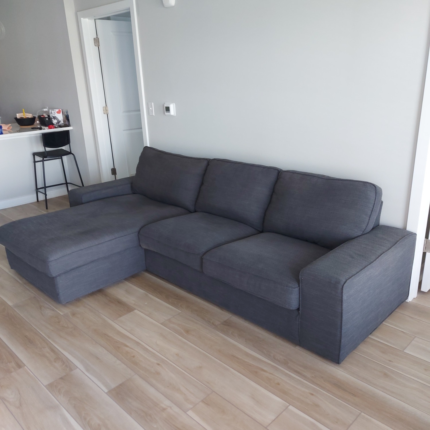 IKEA Dark Gray Chaise Lounge - image-2