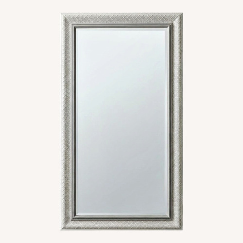 Used Light Gray Wood Floor Mirror for sale on AptDeco