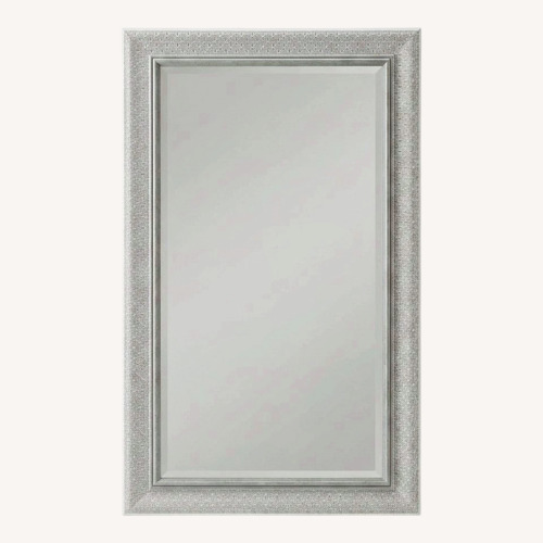 Used Light Gray Wood Wall Mirror for sale on AptDeco