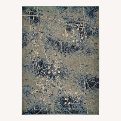 Used Silver Blue Area Rug 5 ft x 7 ft for sale on AptDeco