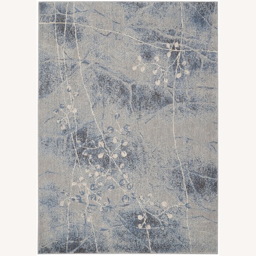 Used Silver Blue Area Rug 5 ft x 7 ft for sale on AptDeco