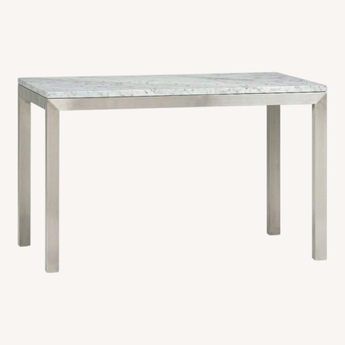 Used Crate & Barrel Light Gray Dining Table for sale on AptDeco
