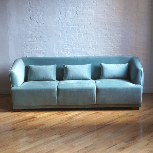 Used Green Velvet 3+ Seater Sofa for sale on AptDeco
