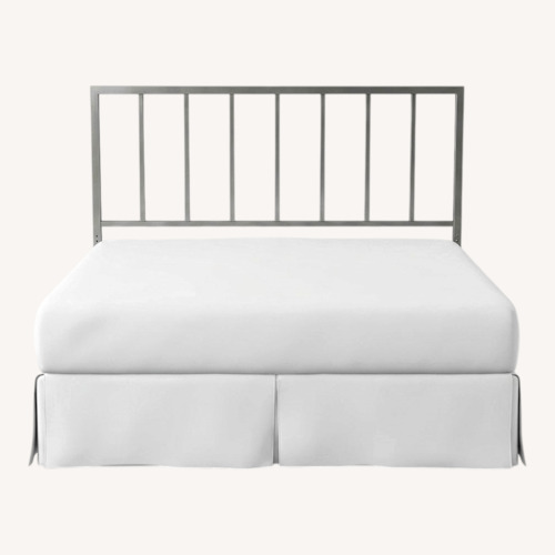 Used White Metal Queen Bed for sale on AptDeco
