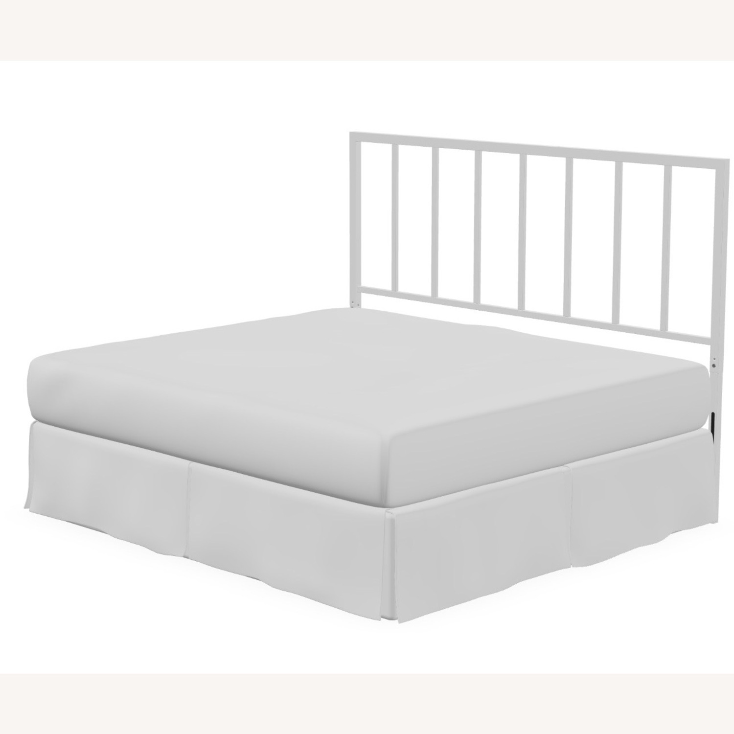 White Metal Queen Bed - image-2