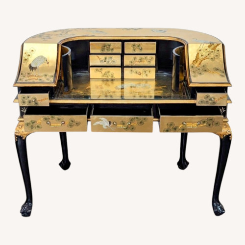 Used China Furniture Online Gold Lacquered Desk for sale on AptDeco
