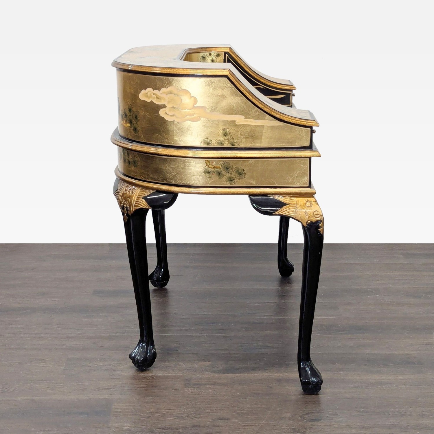 China Furniture Online Gold Lacquered Desk - image-5