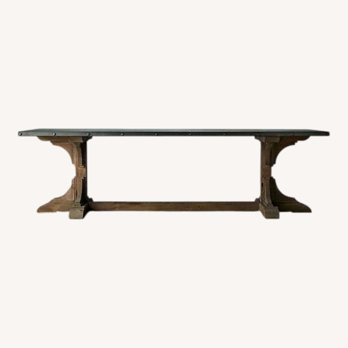 Used Restoration Hardware 20th C. Reclaimed Pine & Zinc Trestle Table for sale on AptDeco