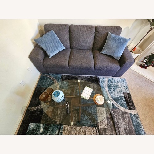 Used Mid-Century Modern Style Glass Top Coffee Table	 for sale on AptDeco
