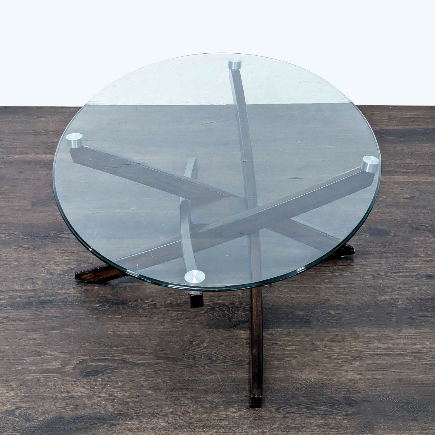 Mid-Century Modern Style Glass Top Coffee Table	 - image-5
