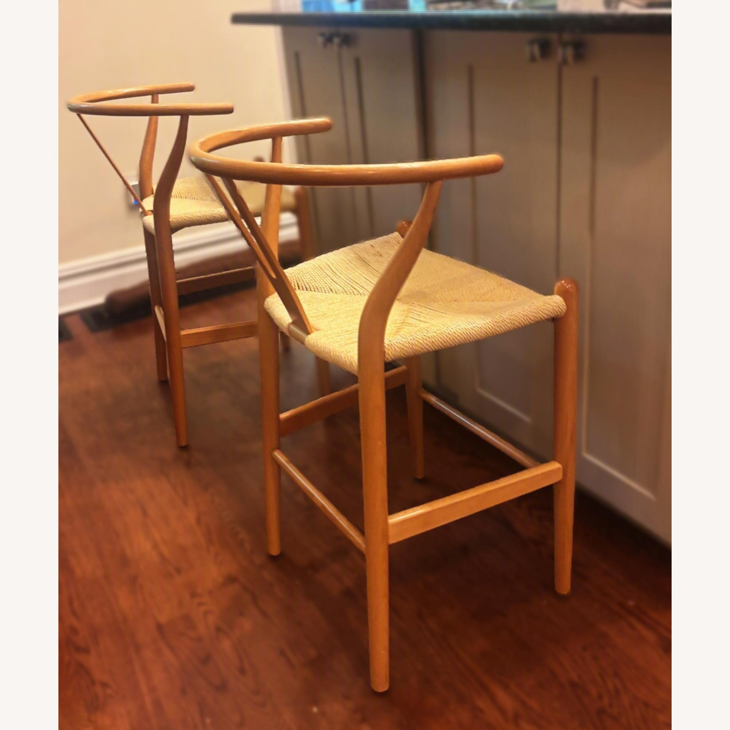 Poly and Bark Wishbone Counter Stools Set of 2 - image-2
