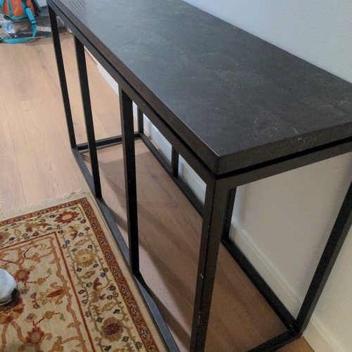 Used Broyhill Metal and Faux Stone Console Table for sale on AptDeco