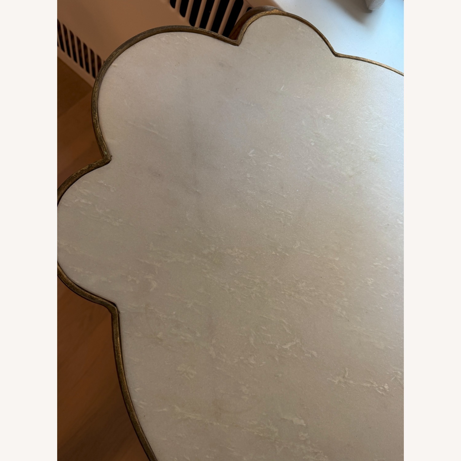 White Marble + Gold Side Table - image-4