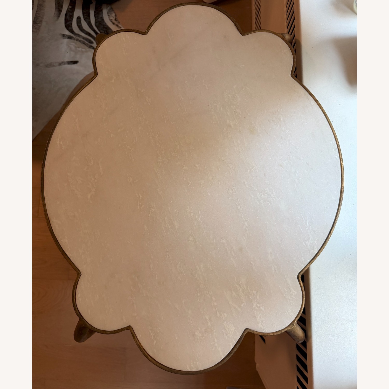 White Marble + Gold Side Table - image-3