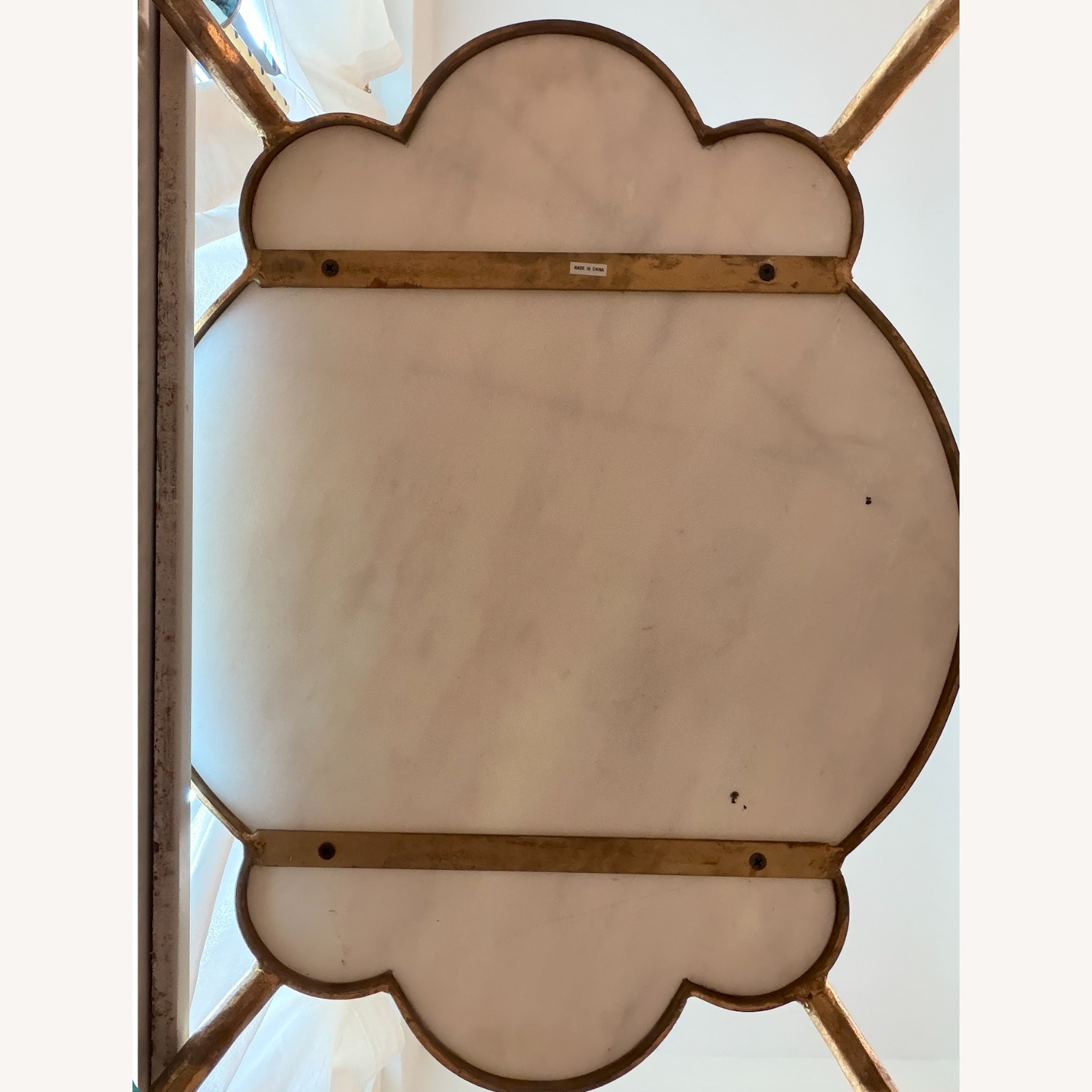 White Marble + Gold Side Table - image-6