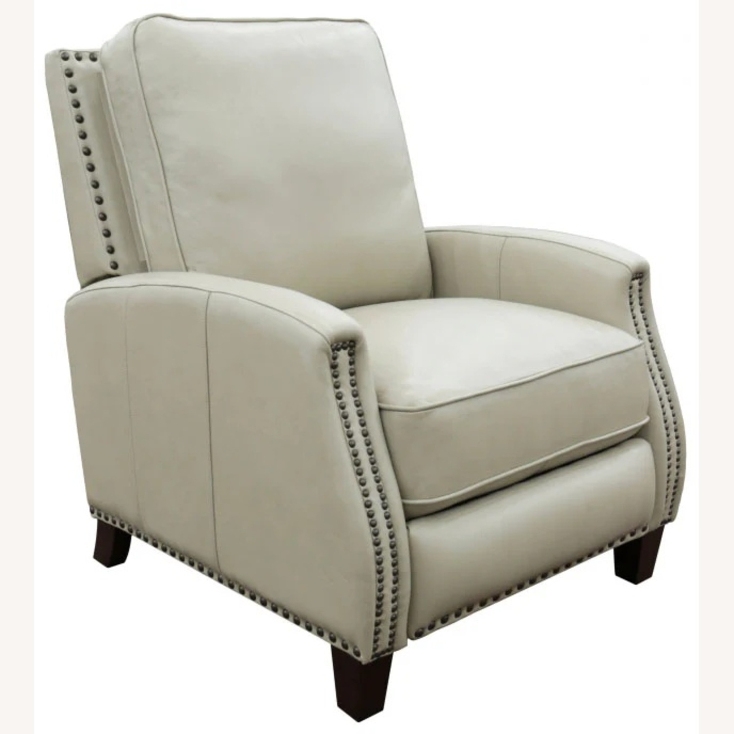 Bloomingdale's Taupe Genuine Leather Armchair - image-9