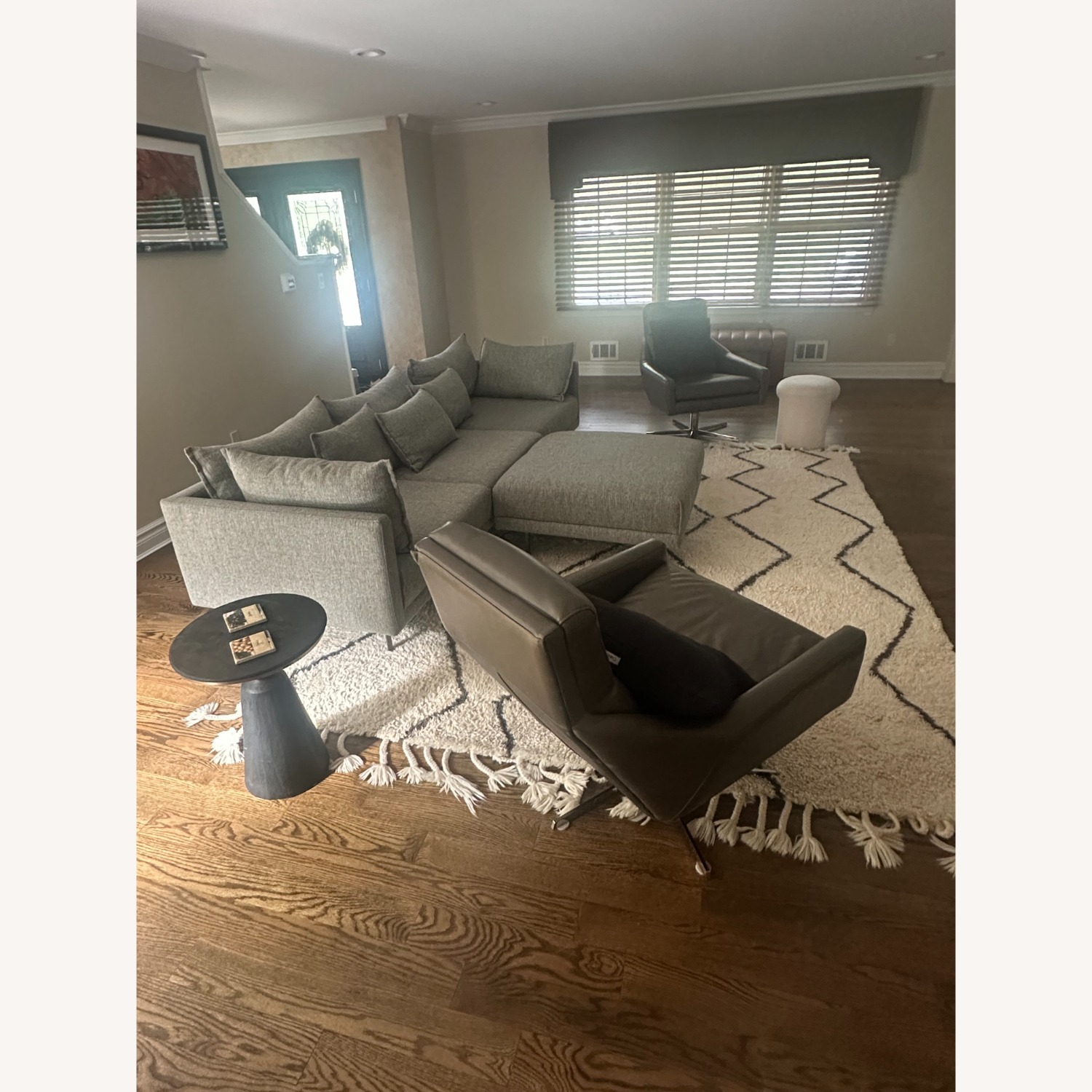 West Elm Souk Shag White Wool Area Rug 8' x 10' - image-1