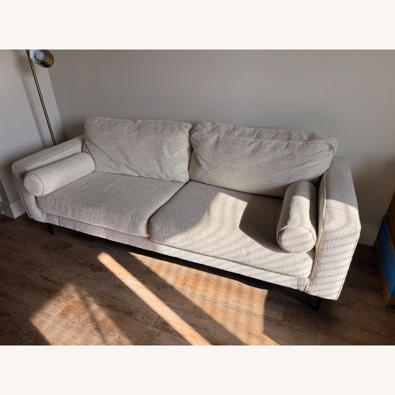 Ashley Hazela Natural Fabric Loveseat - image-3