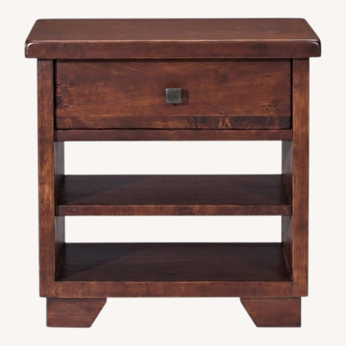 Used Pottery Barn Sumatra Dark Brown Nightstand for sale on AptDeco