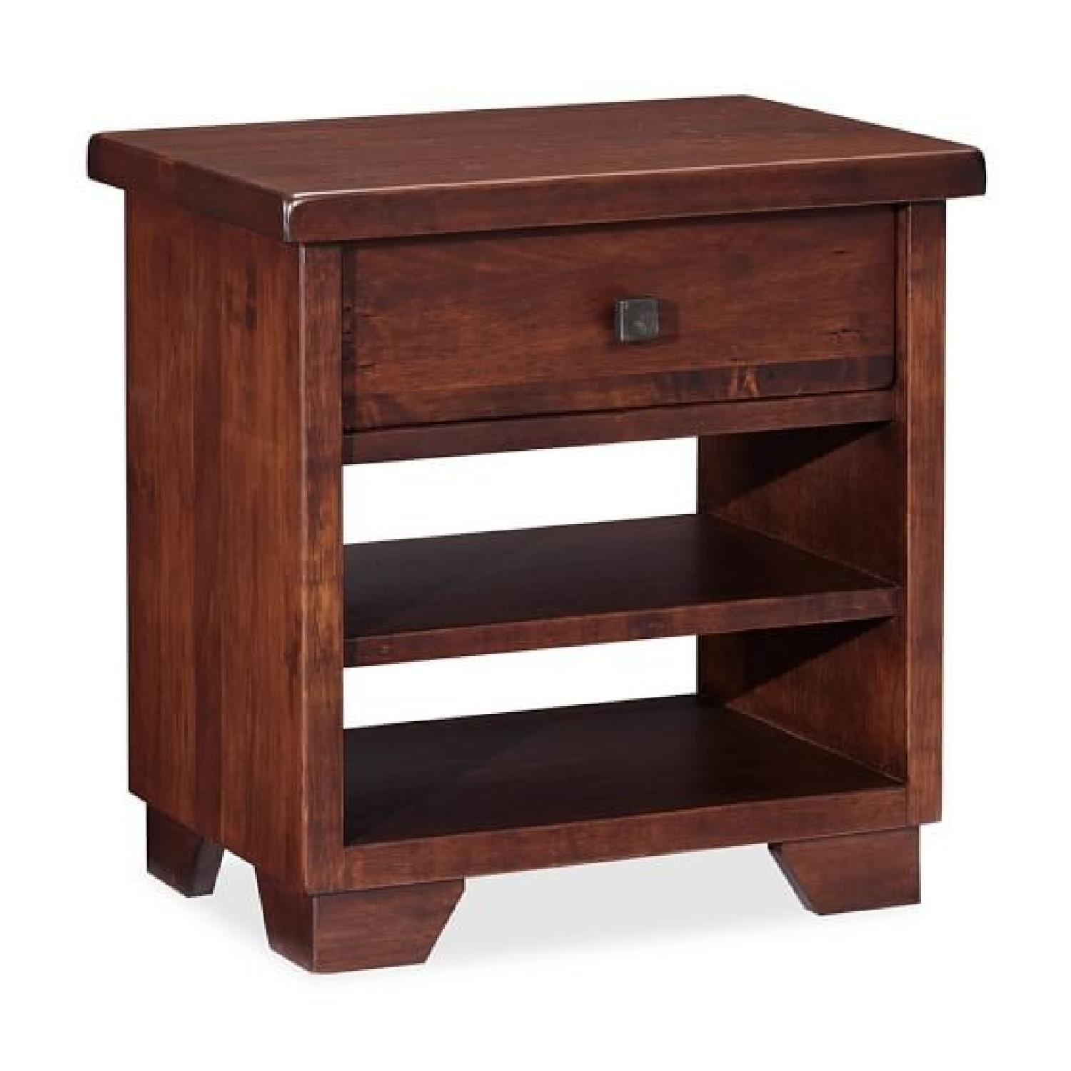 Pottery Barn Sumatra Dark Brown Nightstand - image-5