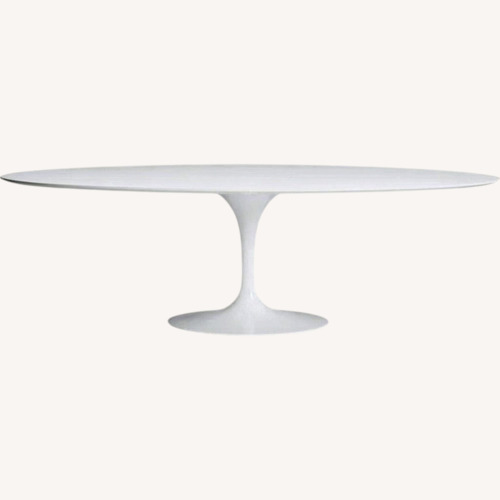 Used Knoll White Quartz Saarinen 78” Oval Table for sale on AptDeco