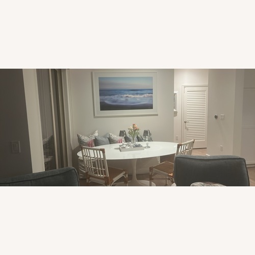 Used Knoll White Quartz Saarinen 78” Oval Table for sale on AptDeco