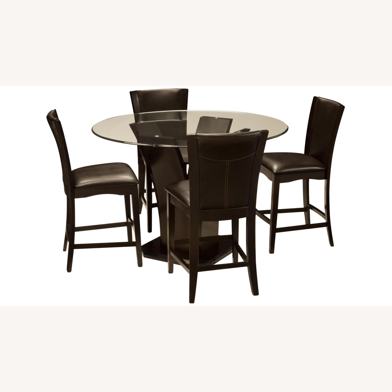 Venice 5-pc 54" Glass Counter-Height Dining Set - image-4