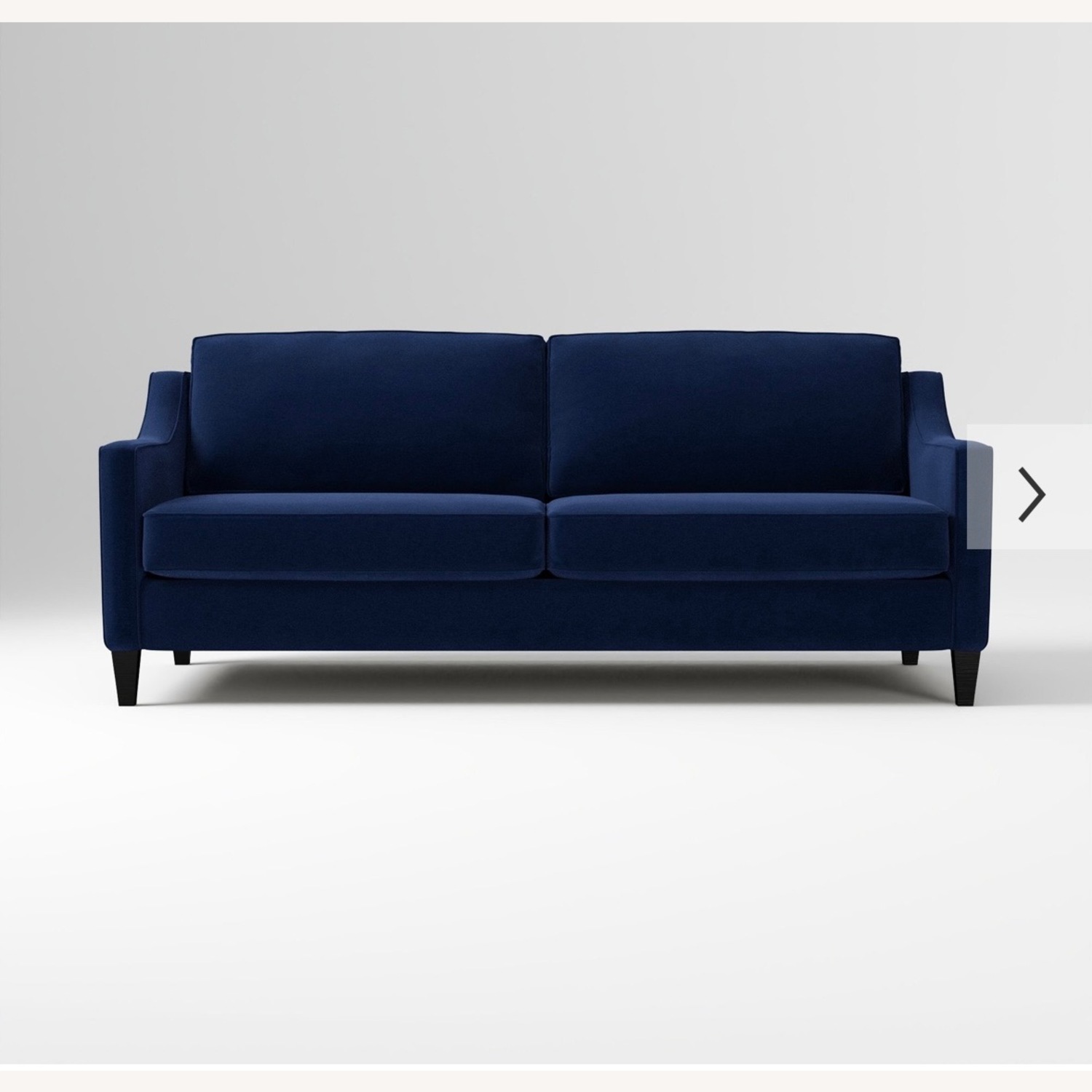 West Elm Paidge Blue Velvet Sleeper Sofa - image-1