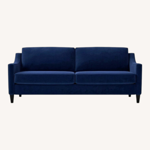 Used West Elm Paidge Blue Velvet Sleeper Sofa for sale on AptDeco