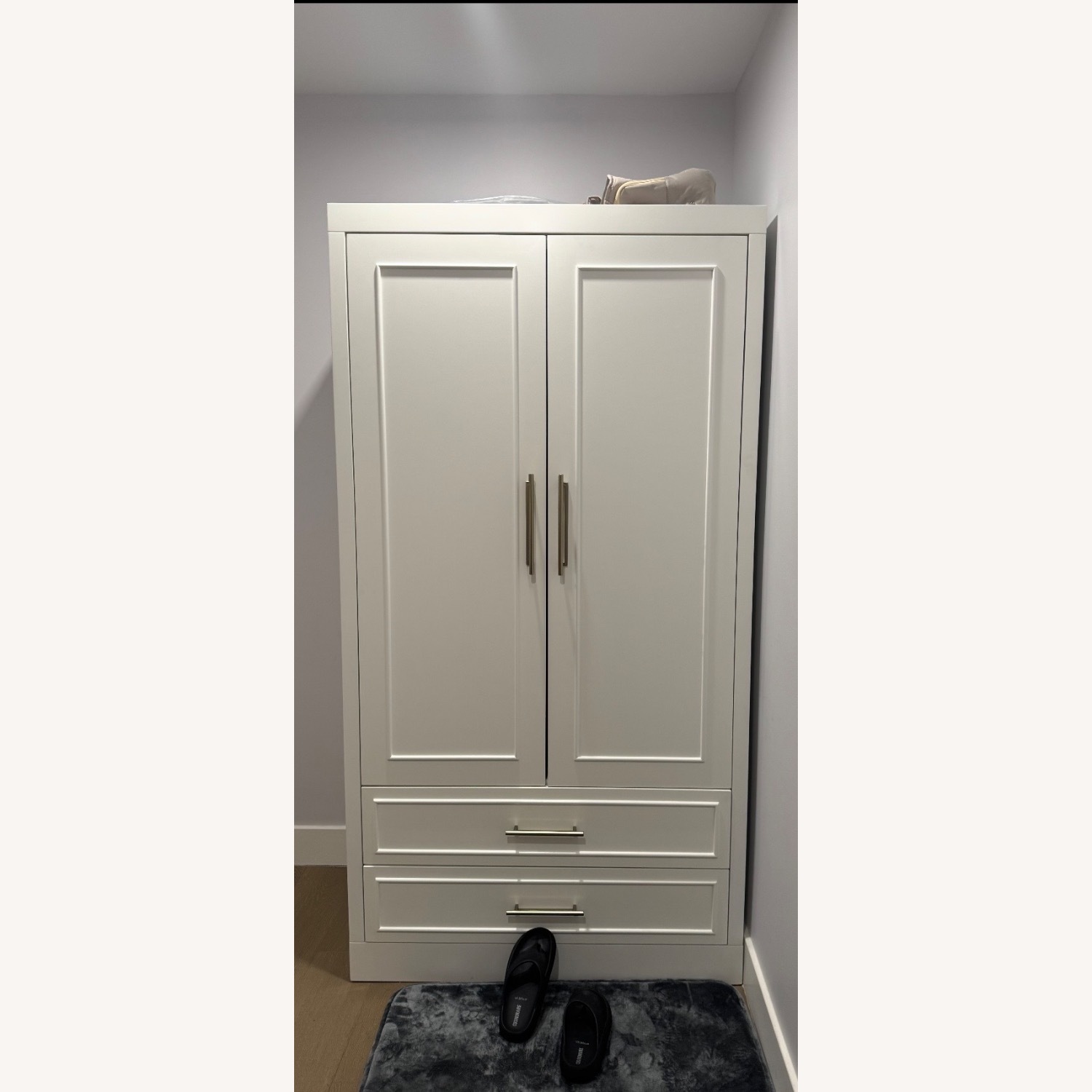 Raymour & Flanigan Armeda White Armoire - image-1