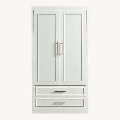 Used Raymour & Flanigan Armeda White Armoire for sale on AptDeco