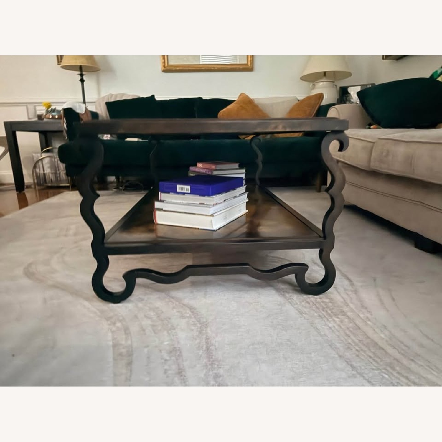 Baker Furniture Dark Brown Wood Coffee Table - image-3