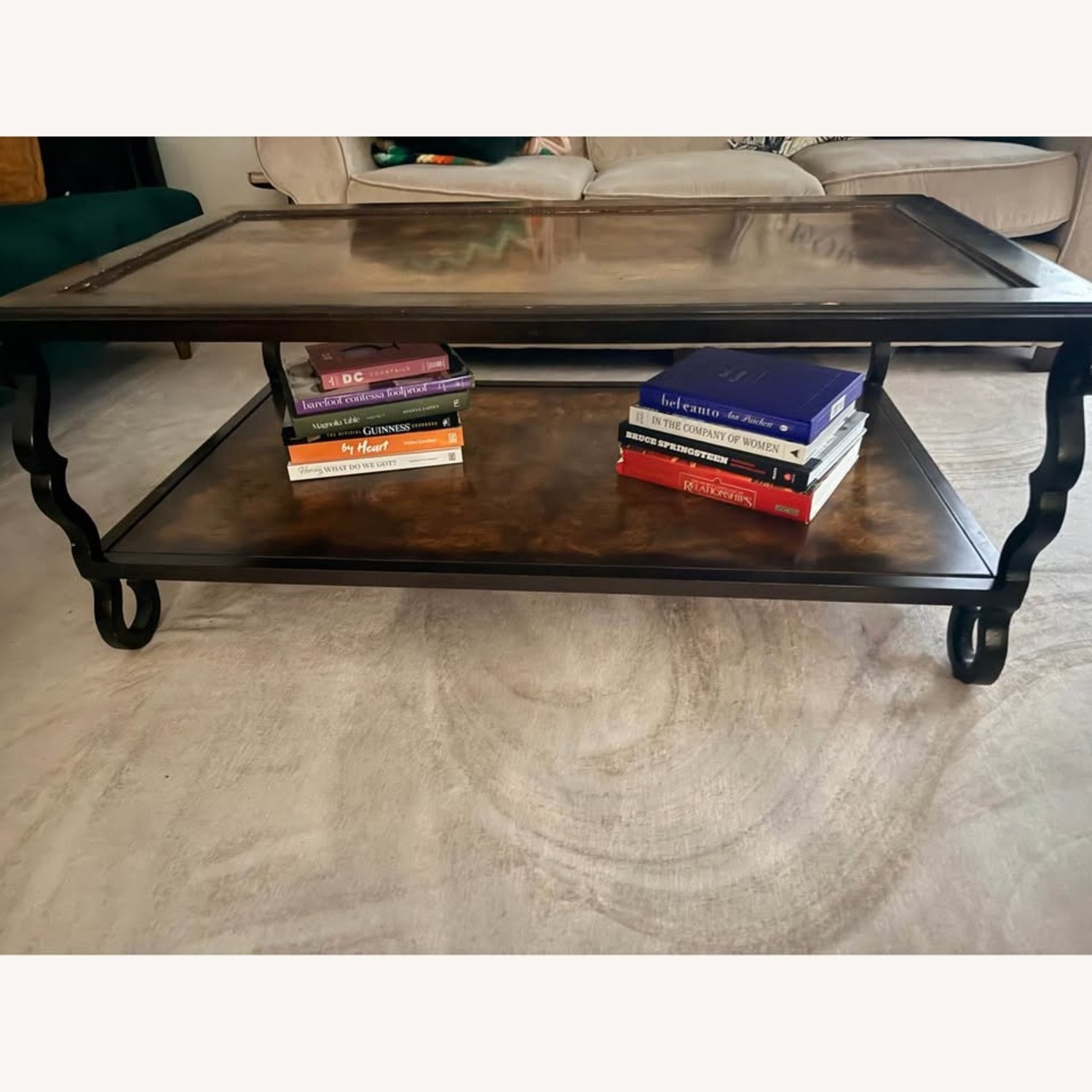 Baker Furniture Dark Brown Wood Coffee Table - image-2