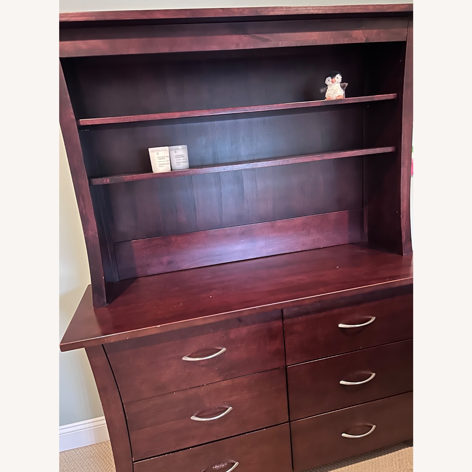 Italian Style Double Dresser with Matching Hutch - image-1