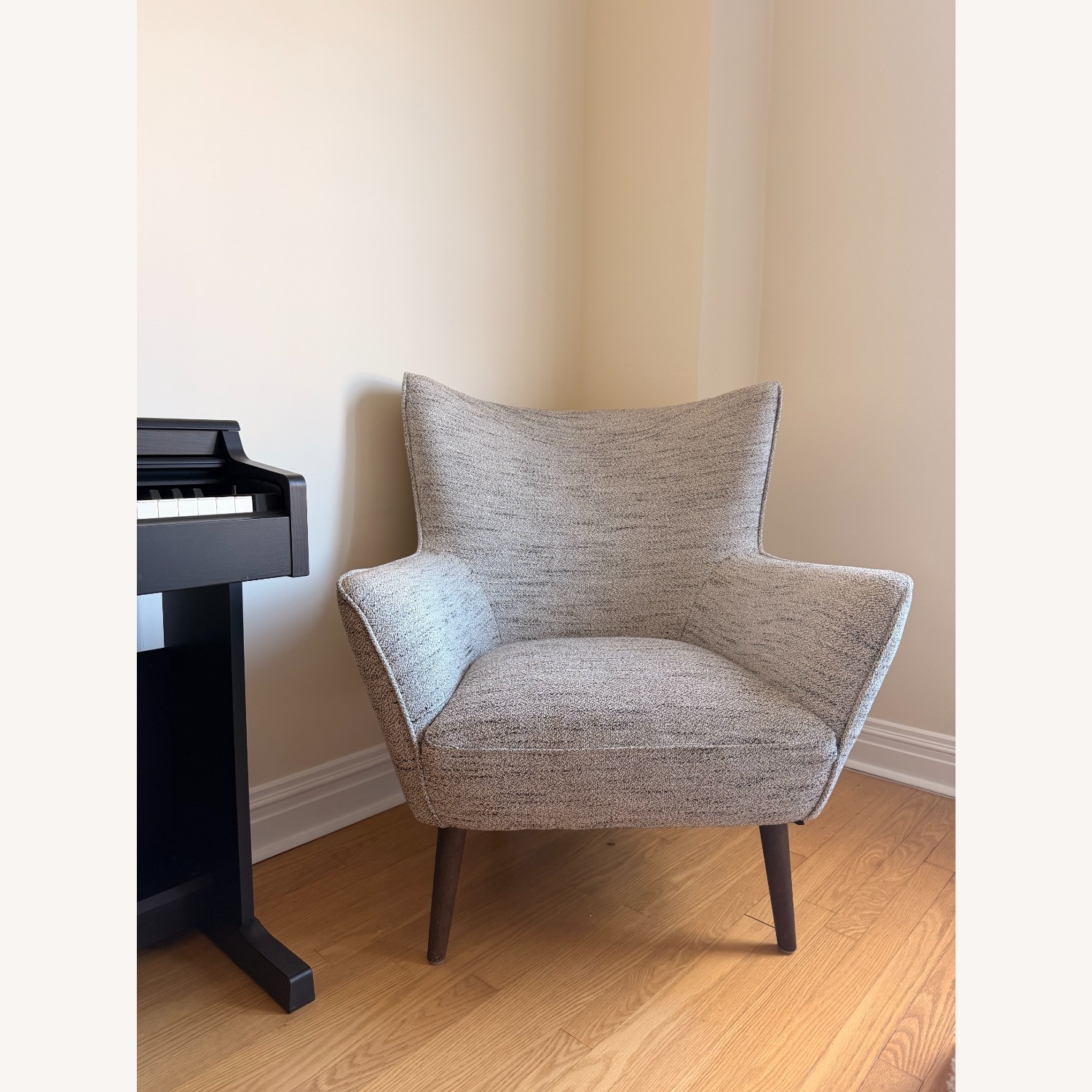 Diablo Light Gray Fabric Accent Chair - image-1